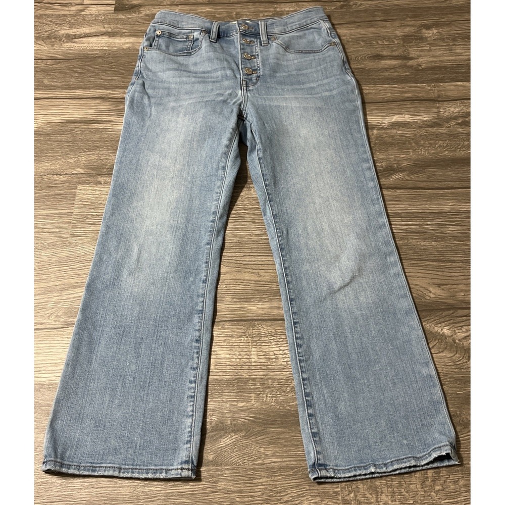 Madewell Women's Cali Demi-Boot High Rise Button Fly Cropped Jean‎ SZ 27 (28x26) - Picture 3 of 11